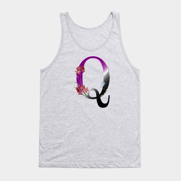 botanical monogram Q Tank Top by Eric Okore